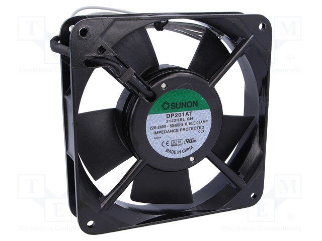 Fan: AC; axial; 230VAC; 120x120x25mm; 112(±7%)m3/h; 44dBA; 2150rpm