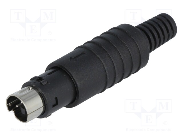 Plug; DIN mini; male; PIN: 3; soldering; for cable