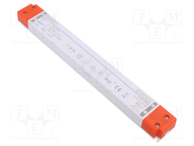 Power supply: switched-mode; LED; 30W; 24VDC; 1.25A; 220÷240VAC