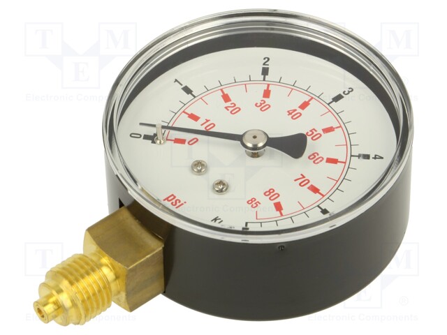 Manometer; 0÷6bar; 63mm; non-aggressive liquids,inert gases