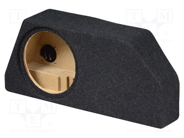 Car loudspeaker enclosure; MDF; black melange; textil; 15l; 250mm