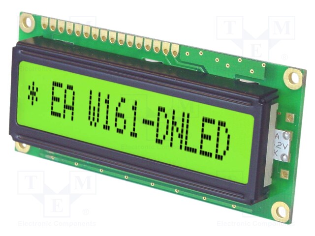 Display: LCD; alphanumeric; 14x1; 80x36mm; Char: 6.56mm; 5VDC