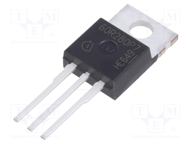 Transistor: N-MOSFET; unipolar; 600V; 8A; 53W; PG-TO220-3