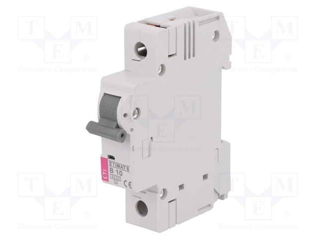 Circuit breaker; 230VAC; Inom: 10A; Poles: 1; DIN; Charact: B; 6kA