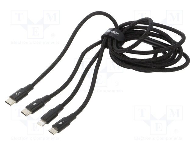 Cable; High Speed,USB 2.0; 1.5m; black; 20W