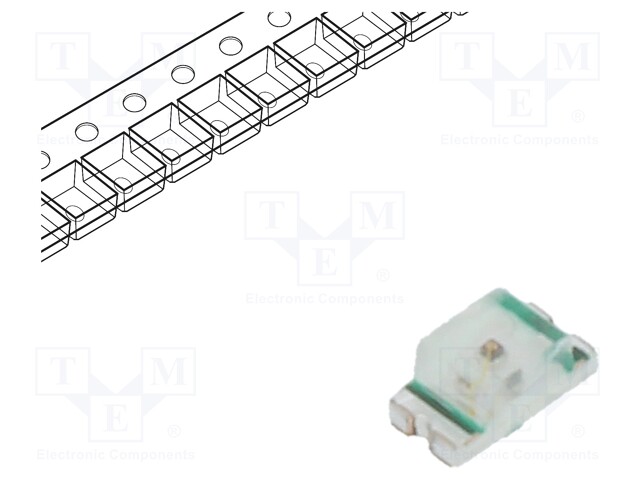 LED; SMD; 0603; red; 30÷90mcd; 1.6x0.8x0.7mm; 140°; 1.8÷2.4V; 20mA