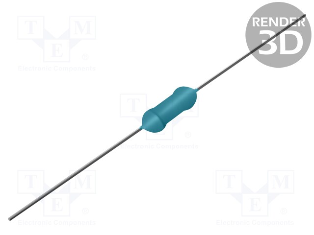 Resistor: metal glaze; THT; 500kΩ; 1W; ±1%; axial