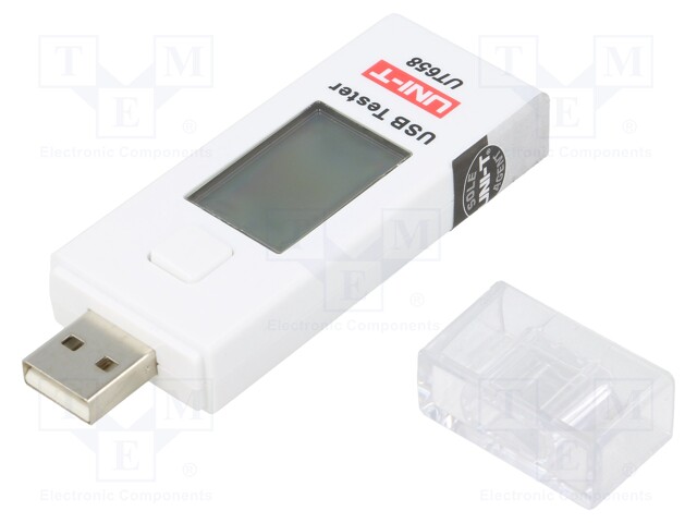 Tester: USB socket; LCD; VDC: 3÷9V; 10mVDC; 10mA; Range: 0÷9999mAh