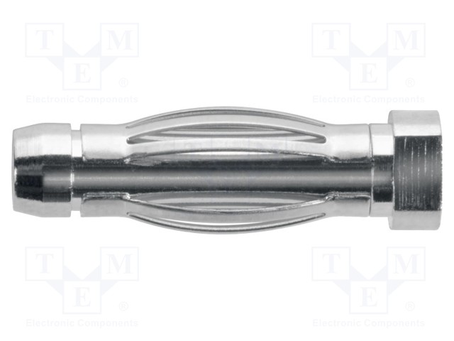 Plug; 4mm banana; 32A; 33VAC; 70VDC; 17.7mm; nickel plated