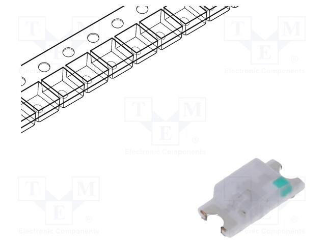 LED; SMD; 1206; green; 300÷350mcd; 3.2x1.6x0.8mm; 120°; 2.9÷3.6V