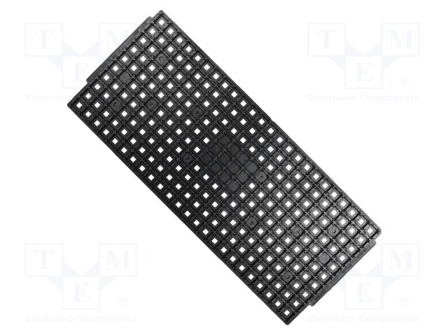 Electronic components tray; ESD; 10x10mm; black; BGA; waffle tray