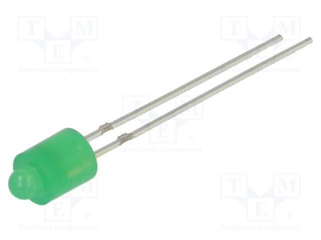 LED; 3mm; green; 150mcd; 60°; Front: flat; No.of term: 2; -30÷85°C