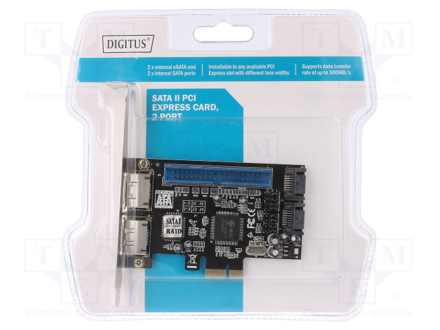 PC extension card: PCI-Express; V: SATA II; SATA x2,eSATA x2