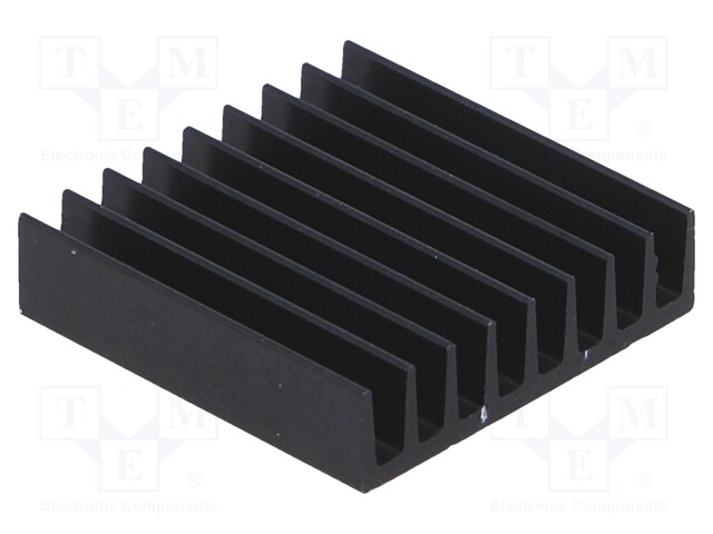 Heatsink: extruded; black; L: 19mm; W: 19mm; H: 4.8mm; 22K/W; anodized