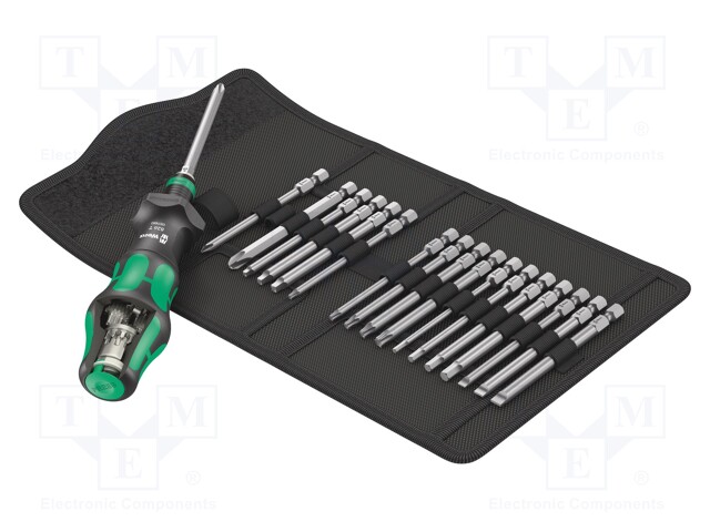 Kit: screwdrivers; hex key,square,Phillips,slot,Torx®; case