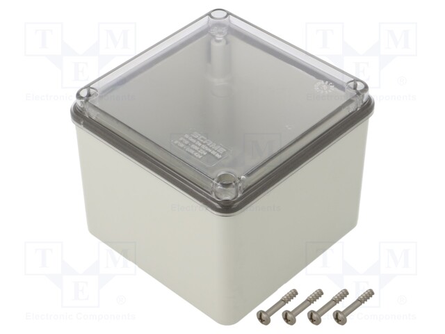 Enclosure: multipurpose; X: 108mm; Y: 108mm; Z: 88mm; SCABOX; grey