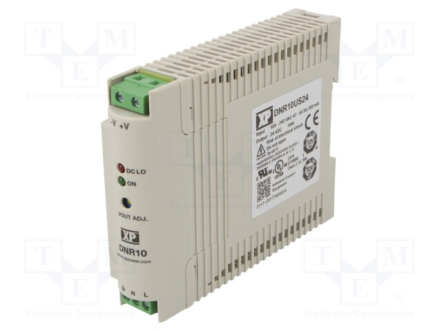 AC/DC DIN Rail Power Supply (PSU), ITE, 1 Output, 10.08 W, 24 VDC, 420 mA