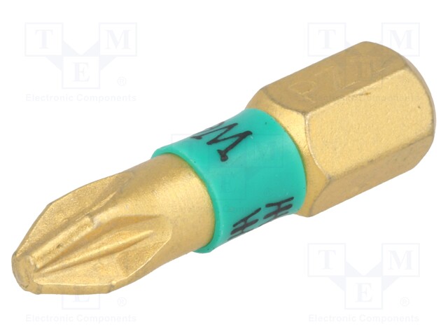 Screwdriver bit; Pozidriv®; PZ2; Overall len: 25mm