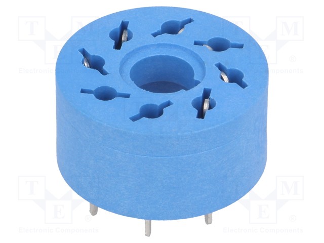 Socket; PIN: 8; 10A; 250VAC; Mounting: PCB; Leads: for PCB; -40÷70°C