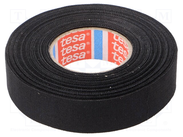 Fabric tape; PET wool; W: 19mm; L: 15m; black