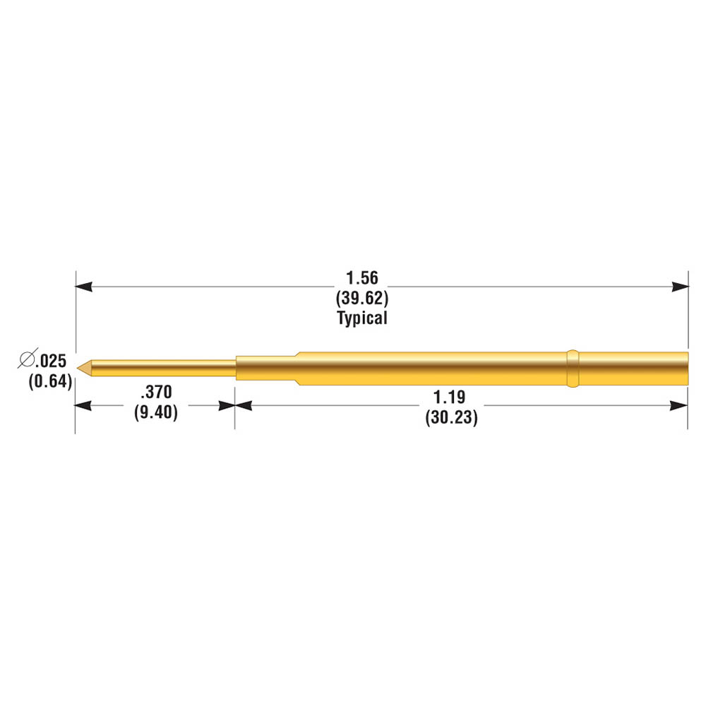 Test needle; SPR-25W-3; D: 0.64mm; L: 39.6mm