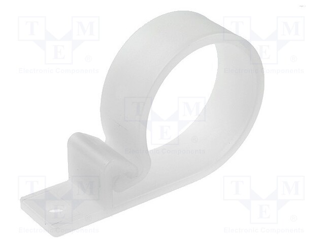 Fixing clamp; 29.5mm; polyamide; natural