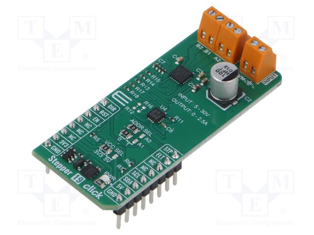 Click board; stepper motor driver; GPIO,I2C; DRV8424