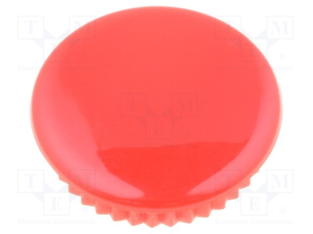 Cap; red; Mounting: push-in; plastic; G428.611,SK20-G/B