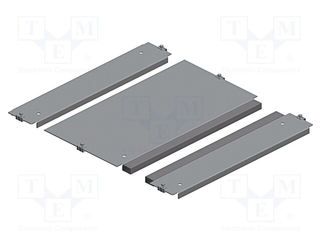 Cable gland plate; galvanised steel; W: 216mm; L: 460mm; D: 1.5mm