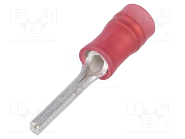 Wire pin terminal; Ø: 1.8mm; 0.3÷1.42mm2; crimped; for cable; red