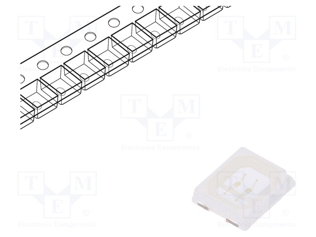 LED; SMD; 2835; green; 3800÷4300mcd; 2.8x3.5x0.75mm; 120°; 2.8÷3.6V