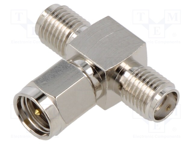 Adapter; SMA socket x2,SMA plug; 6GHz; 50Ω; Contacts: brass