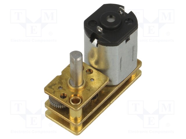 Motor: DC; with plastic gearbox; 6VDC; 250mA; Shaft: D spring; 3mm