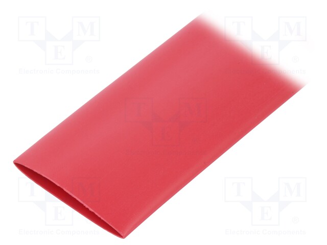 Heat shrink sleeve; flexible; 2: 1; 25.4mm; L: 1.2m; red; 5pcs.