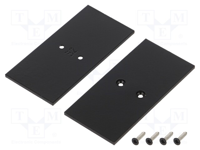 Cap for LED profiles; black; steel; Application: VARIO30