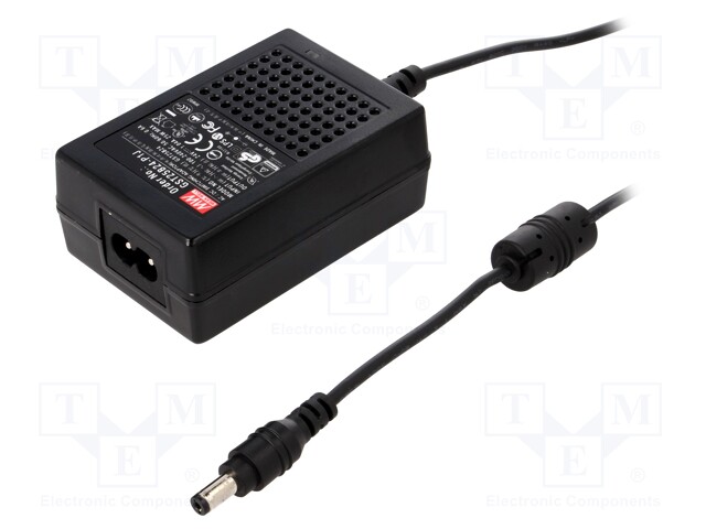 Power supply: switched-mode; 24VDC; 1.04A; Out: 5,5/2,1; 25W; 88%