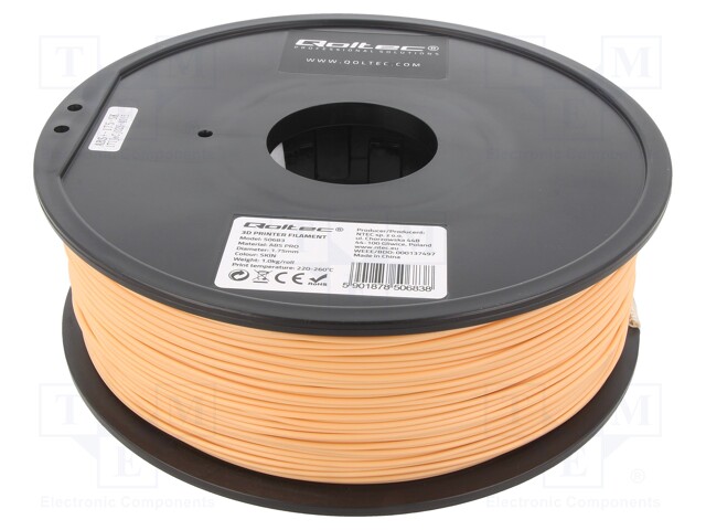 Filament: ABS PRO; 1.75mm; beige; 220÷260°C; 1kg