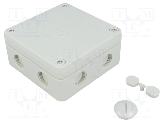 Enclosure: junction box; X: 110mm; Y: 110mm; Z: 51mm; polypropylene