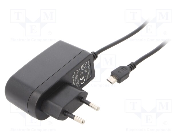 Power supply: switched-mode; constant voltage; 5VDC; 2A; 10W; plug