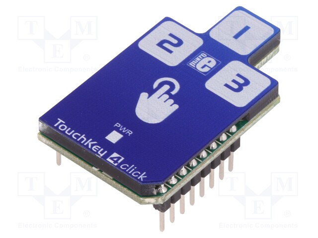 Click board; 3-button capacitive keypad; I2C; CAP1293; 3.3/5VDC