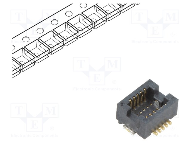 Connector: PCB to PCB; PIN: 10; 0.5mm; H: 2.3mm; Series: BergStak