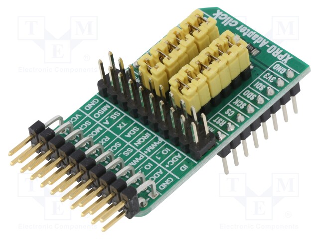 Click board; adaptor; GPIO,I2C,PWM,SPI,UART,analog; 3.3VDC