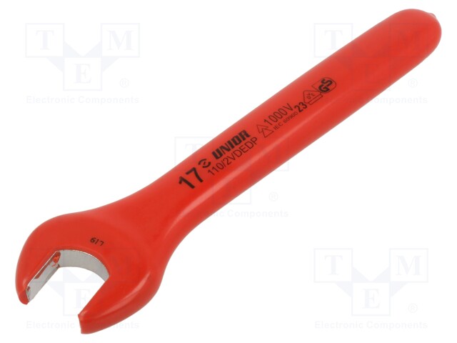 Wrench; insulated,single sided,spanner; 17mm; 110/2VDEDP