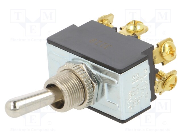 Switch: toggle; Pos: 2; DPDT; ON-ON; 21A/14VDC; Leads: screw; 50mΩ