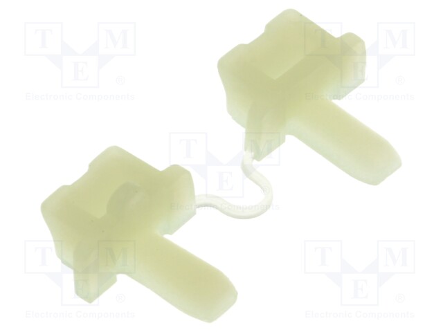 Cable tie holder; polyamide; natural; Tie width: 5.5mm; Ht: 7.8mm