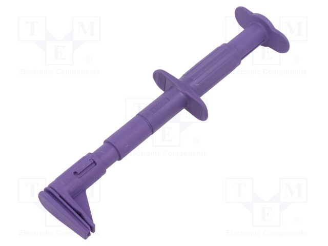 Clip-on probe; crocodile; 5A; 1kVDC; violet; Grip capac: max.25mm