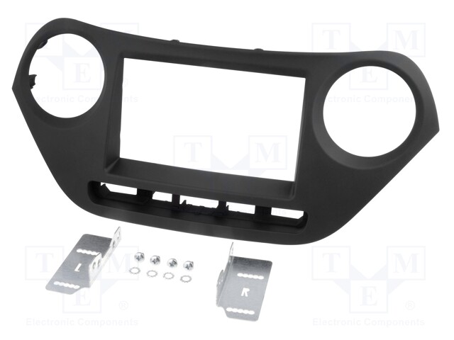 Radio mounting frame; Hyundai; 2 DIN; black