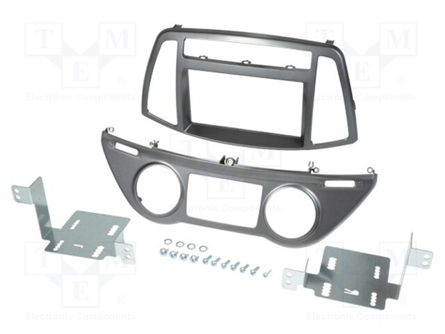 Radio mounting frame; Hyundai; 2 DIN; dark grey