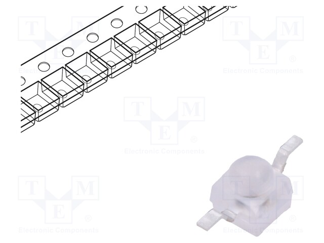 IR transmitter; Gull wing; 940nm; transparent; 40mW; 25°; SMD