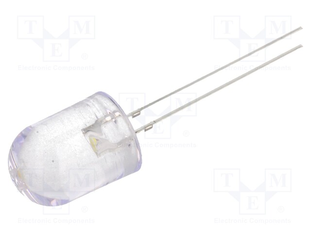 LED; 10mm; white warm; 14400÷18000mcd; 30°; without flange